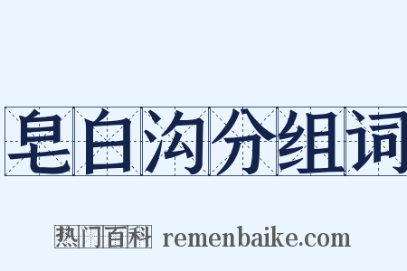 皂白沟分组词是什么意思的图片